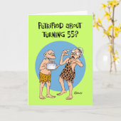 versteinert vom 55. Geburtstag Karte (Gelbe Blume)