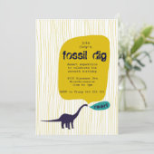 Versteinerte Grabung Einladung (Stehend Vorderseite)
