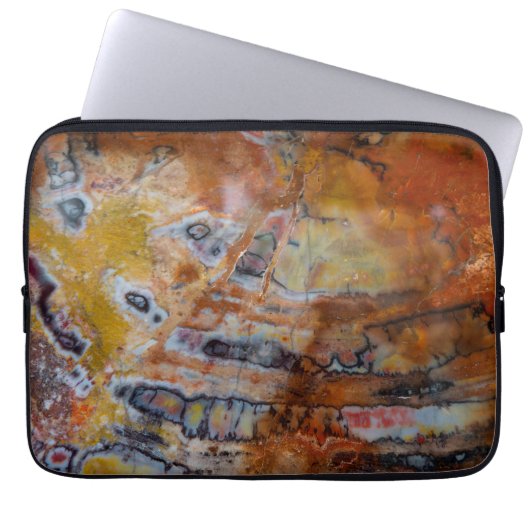 Versteinerte Holzbraun Laptopschutzhülle (Vorderseite)