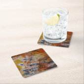 Versteinerte Holzbraun Rechteckiger Pappuntersetzer (Vor Ort)