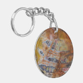 Versteinerte Holzbraun Schlüsselanhänger (Vorderseite links)