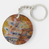 Versteinerte Holzbraun Schlüsselanhänger (Rückseite)