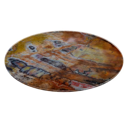 Versteinerte Holzbraun Schneidebrett (Ecke)