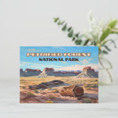 Versteinerte Wald Nationalpark Arizona Wüstenkarte (Stehend Vorderseite)