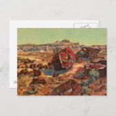 Versteinerte Wälder Vintage Postkarte (Vorne/Hinten)