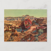 Versteinerte Wälder Vintage Postkarte (Vorderseite)