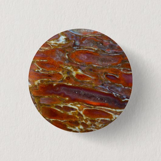 Versteinerter Dinosaurierknochen Button (Vorderseite)