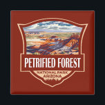 Versteinerter Forest National Park Illustration Re Magnet<br><div class="desc">Versteinerte Forest Vektorgrafik Design. Der Park liegt im Nordosten von Arizona und hat große Vorkommen von versteinertem Holz.</div>