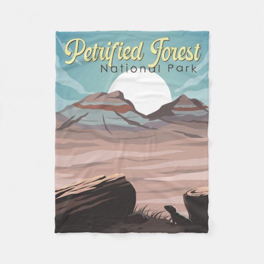 Versteinerter Forest National Park Illustration Tr Fleecedecke (Vorderseite)