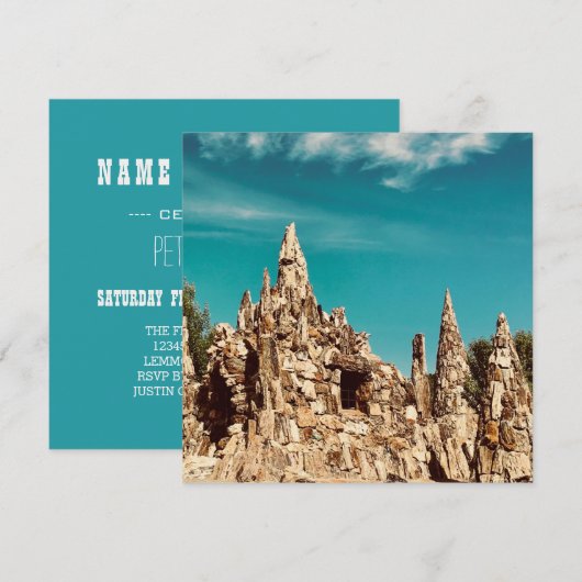 versteinerter Holzpark Einladung (Vorne/Hinten)