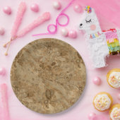 Versteinerter Marmorierungblick Browns Pappteller (Party)