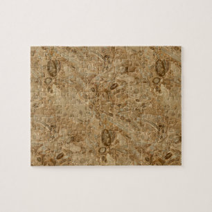 Versteinerter Marmorierungblick Browns Puzzle
