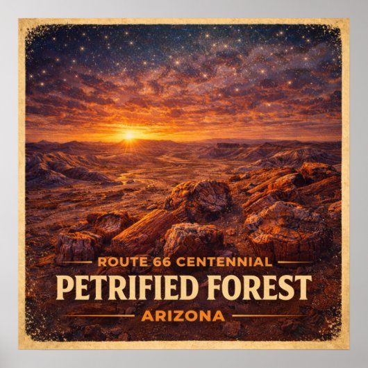 Versteinerter Wald Arizona Centennial Poster (Vorne)