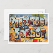 Versteinerter Wald, Arizona Vintage Big Letters Postkarte (Vorne/Hinten)