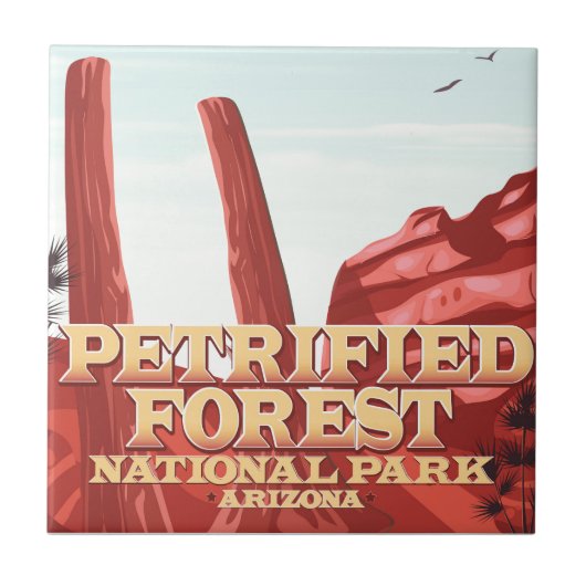 Versteinerter Wald Nationalpark, Arizona. Fliese (Vorderseite)