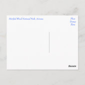 Versteinerter Wald-Nationalpark, Arizona Postcard Postkarte (Rückseite)