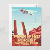 Versteinerter Wald Nationalpark, Arizona. Postkarte (Vorne/Hinten)