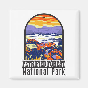 Versteinerter Wald Nationalpark Arizona Vintage Magnet