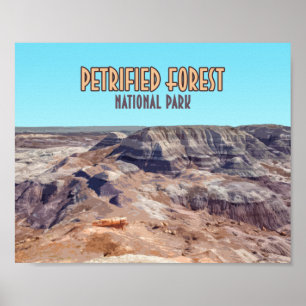 Versteinerter Wald Nationalpark Arizona Vintage Poster