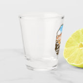 Versteinerter Wald Nationalpark Minimal Retro Schnapsglas (Links)