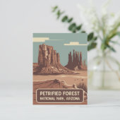Versteinerter Wald-Nationalpark Postkarte (Stehend Vorderseite)