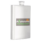 Versteinerter Wald Nationalpark Retro Flachmann (Rechts)