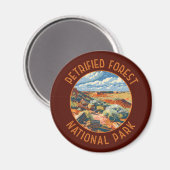 Versteinerter Wald Nationalpark Retro Not leidend Magnet (Vorderseite/Rückseite)