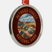 Versteinerter Wald Nationalpark Retro Not leidend Ornament Aus Metall (Rechts)