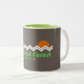 Versteinerter Wald Nationalpark Retro Zweifarbige Tasse (VorderseiteRechts)