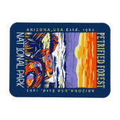 Versteinerter Wald Nationalpark Vintag in Not Magnet (Horizontal)