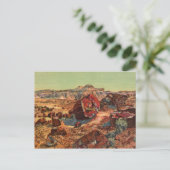 Versteinerter Wald Vintage Postkarte (Stehend Vorderseite)