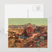 Versteinerter Wald Vintage Postkarte (Vorne/Hinten)