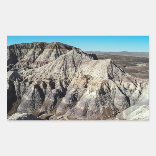 versteinertes Forest Blue Mesa Badlands Wüste Foto Rechteckiger Aufkleber (Vorderseite)