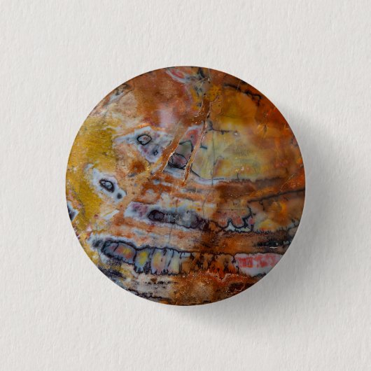 Versteinertes Holz Braun Button (Vorderseite)