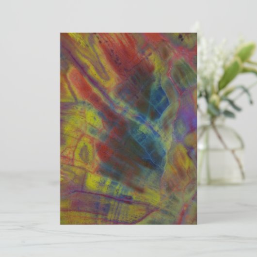 Versteinertes Holz Dankeskarte (Stehend Vorderseite)