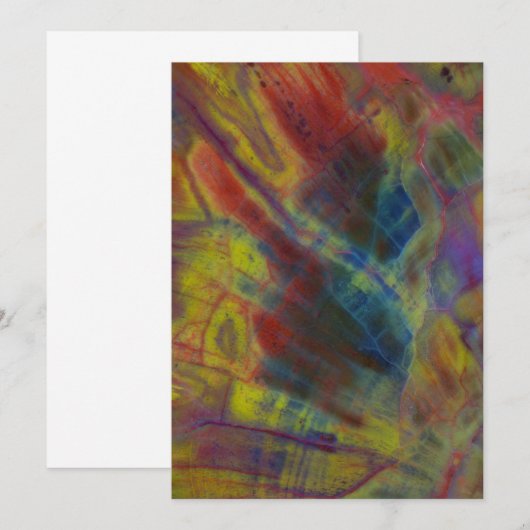 Versteinertes Holz Dankeskarte (Vorne/Hinten)