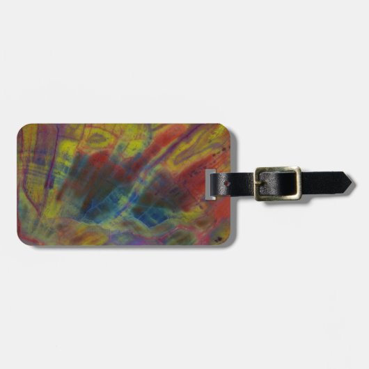 Versteinertes Holz Gepäckanhänger (Vorderseite horizontal)