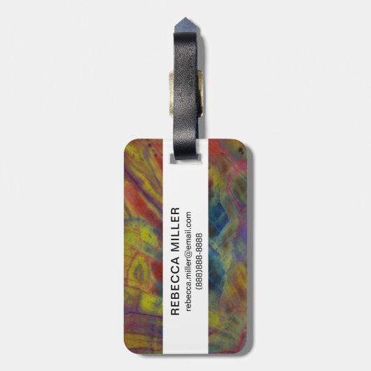 Versteinertes Holz Gepäckanhänger (Rückseite vertikal)