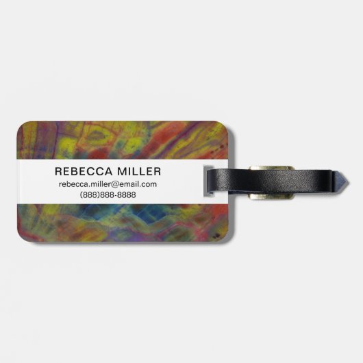 Versteinertes Holz Gepäckanhänger (Rückseite horizontal)