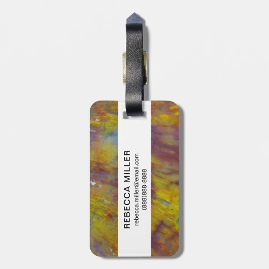 versteinertes Holz Gepäckanhänger (Rückseite vertikal)