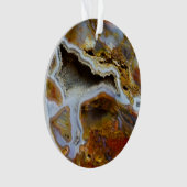 Versteinertes Holz mit Kristallen Ornament (Vorderseite)