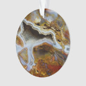 Versteinertes Holz mit Kristallen Ornament (Vorderseite)