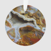 Versteinertes Holz mit Kristallen Ornament (Vorderseite)