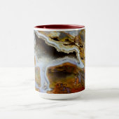 Versteinertes Holz mit Kristallen Tasse (Zentrum)