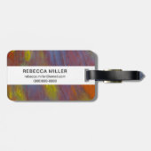 Versteinertes Holz Nah Gepäckanhänger (Rückseite horizontal)