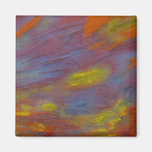 Versteinertes Holz Nah-up Magnet (Vorne)