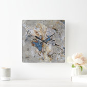 Versteinertes Holz Quadratische Wanduhr (Zuhause)