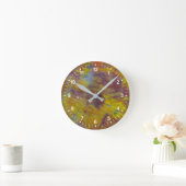 versteinertes Holz Runde Wanduhr (Zuhause)