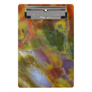Versteinertes Regenbogenholz Mini Klemmbrett