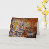 versteinertes Wood Brown Karte (Gelbe Blume)